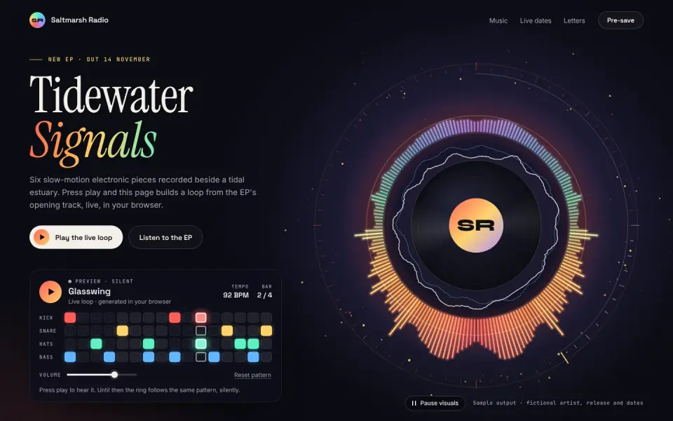Audio-Reactive Visualizer: sample output