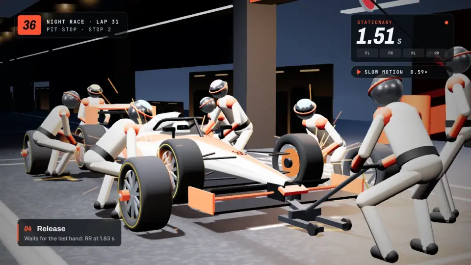 Pit Stop Cinematic: sample output